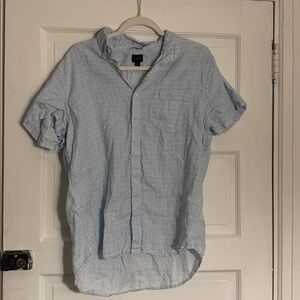 J. Crew Blue Patterned Button Down Shirt